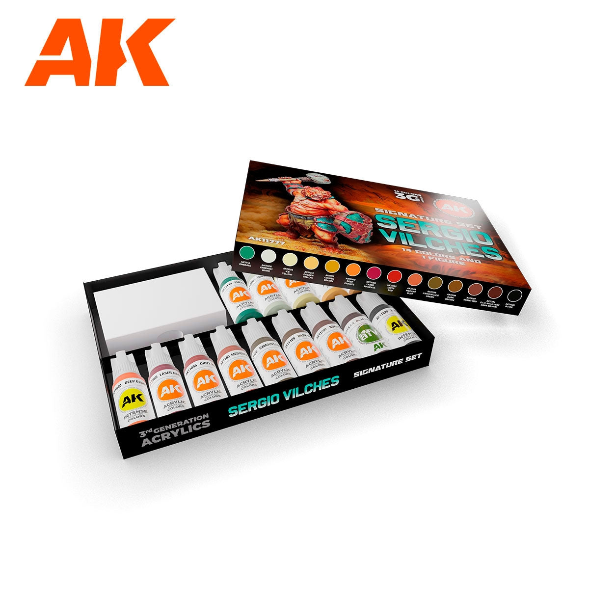 AK Interactive AK11777 SERGIO VILCHES – 3GEN SIGNATURE SET – 14 COLORS &amp;amp; 1 FIGURE – zdjęcie 2
