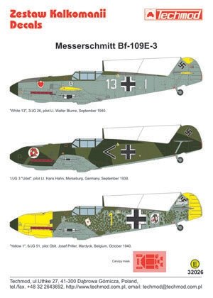 Techmod 32026 - Messerschmitt Bf 109E-3 1/32 – Bild 2