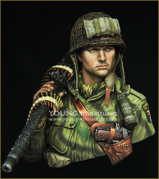 Young Miniatures YM1873 WW2 US AIRBORNE with M1919 1/10 – zdjęcie 2