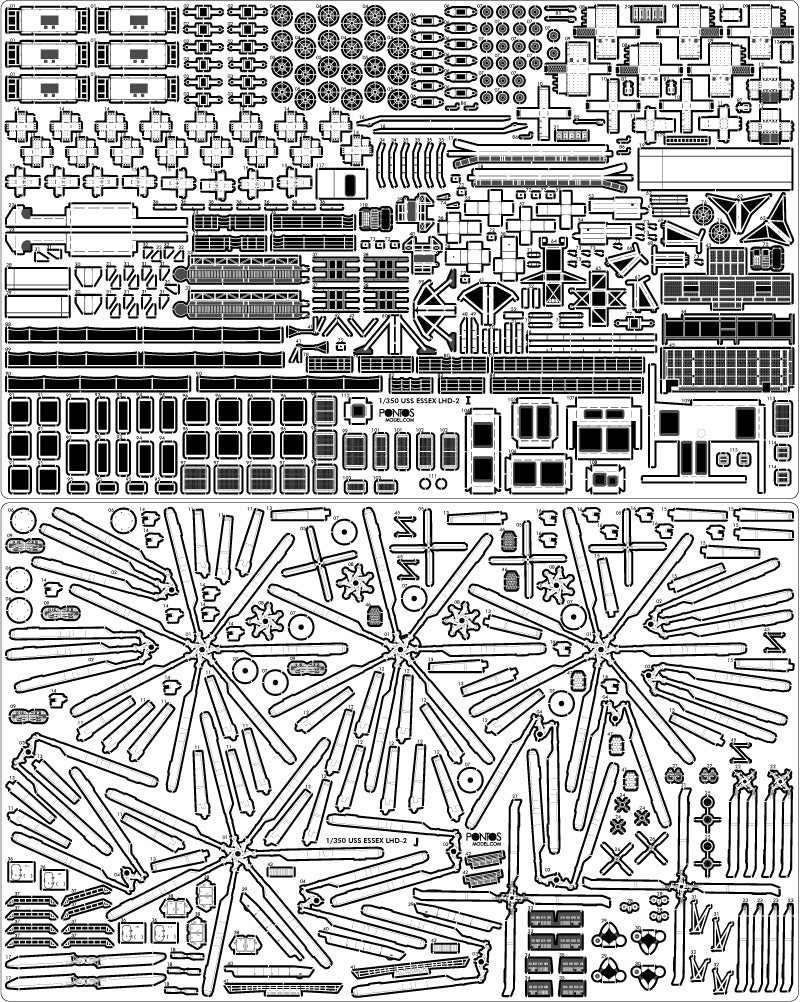 Pontos 37001R1 USS LHD-2 Essex Kit+Detail Up Set 1/350 – image 10