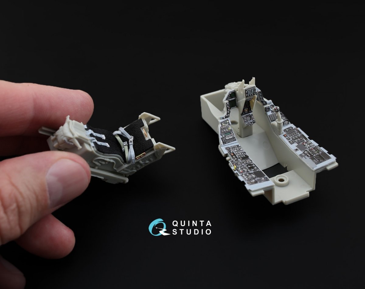 Quinta Studio QD32003 F-16C 3D-Printed &amp;amp; colored Interior on decal paper (for Tamiya kit) 1/32 – image 9