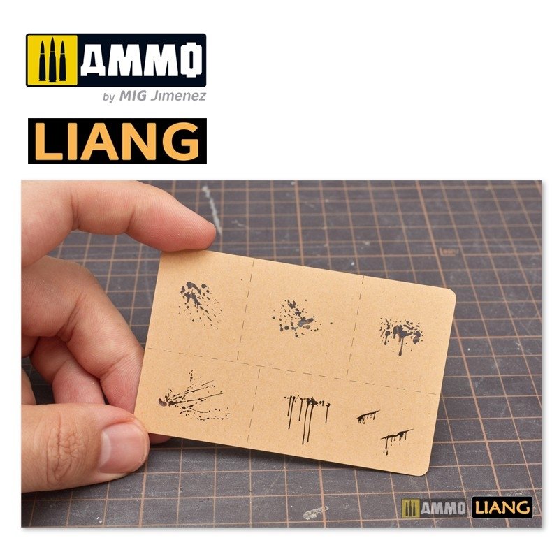 Liang 0005 Splashes Blood Effects Airbrush Stencils – zdjęcie 2