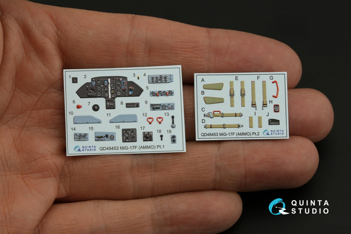 Quinta Studio QD48453 MiG-17F 3D-Printed colored Interior on decal paper (AMMO/Kinetic) 1/48 – image 4