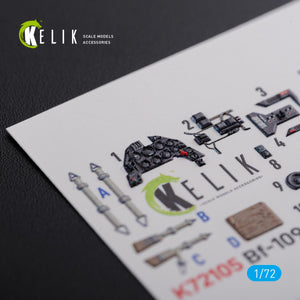 KELIK K72105 BF109 G-6 interior 3D decals for Tamiya kit 1/72 – zdjęcie 2