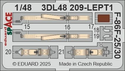 Eduard 3DL48209 F-86F-25/30 SPACE Airfix 1/48 – zdjęcie 4