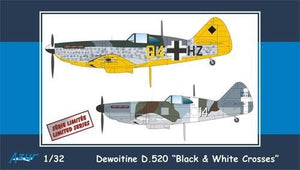 Azur 32108 Dewoitine D.520 Black White Crosses 1/32