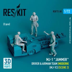RESKIT RSF72-0030 MJ-1 "Jammer" Driver &amp; airman team (Modern) (MJ-1C) (scene 2) (3 pcs) (3D Printed) 1/72