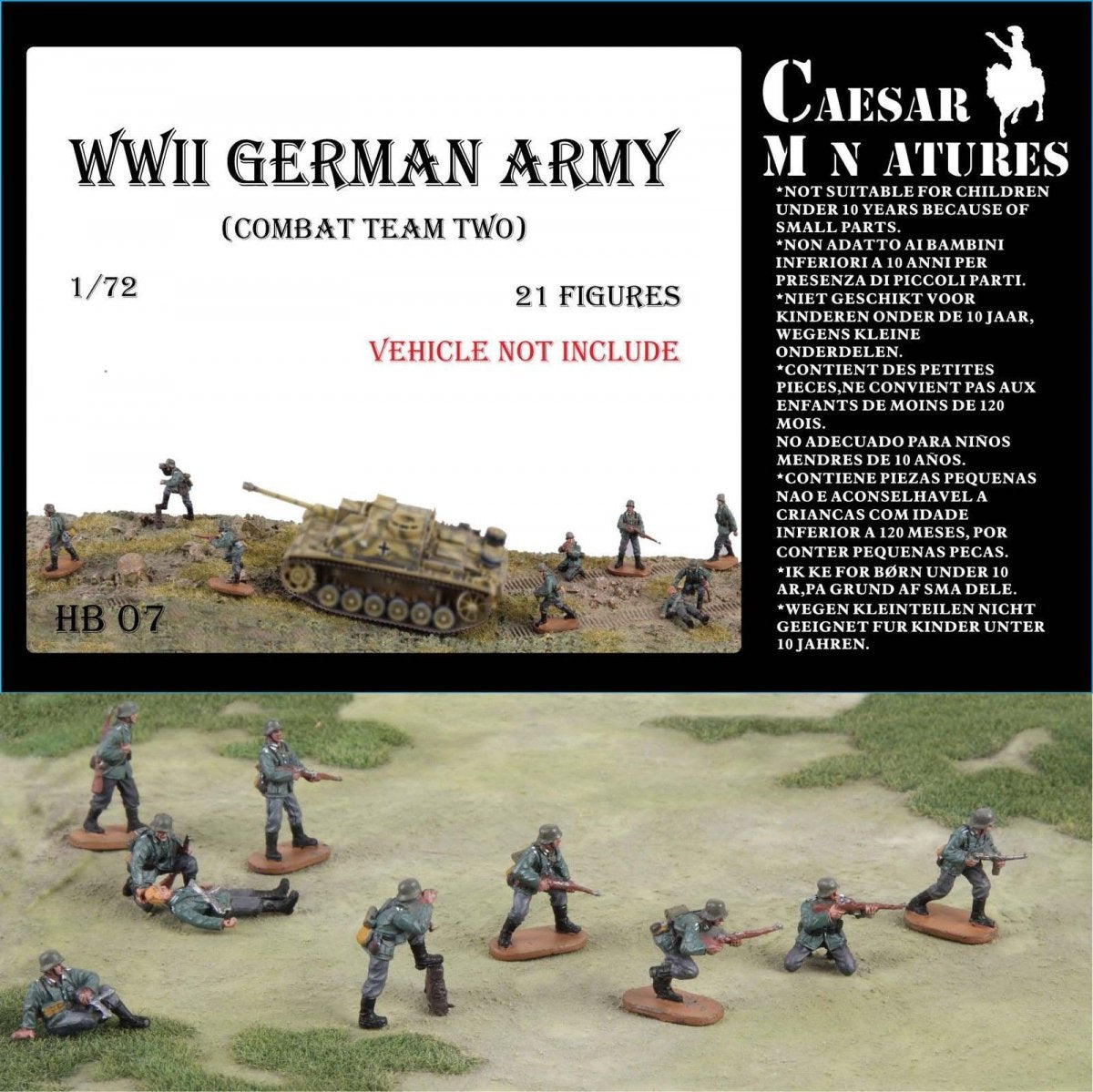 Caesar Miniatures HB07 WWII German Army - Combat Team 1/72 – zdjęcie 2