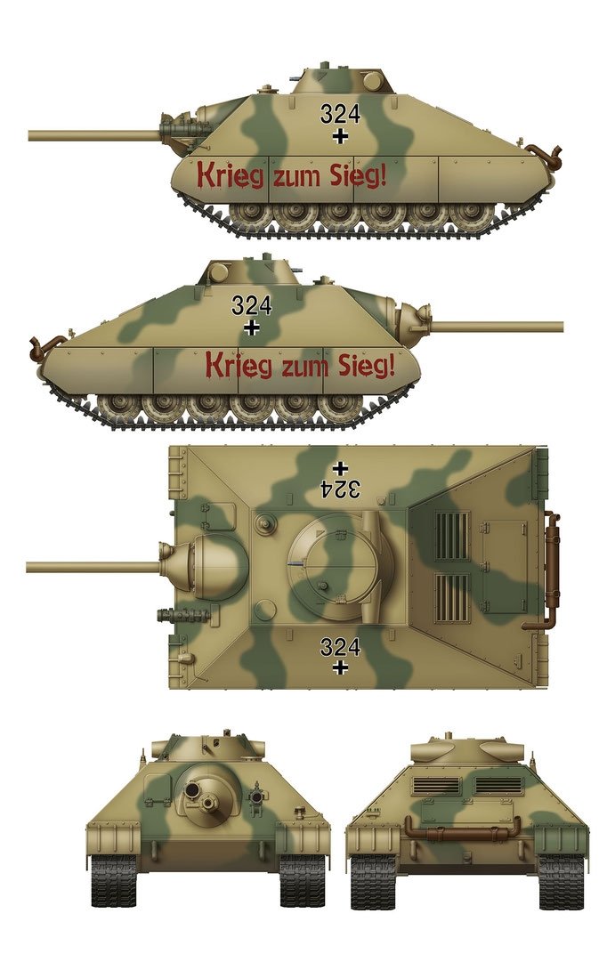 Das Werk DW35019 Schwerer kleiner Panzerkampfwagen German Heavy Tank Project 1944 (2 in 1) 1/35 – image 4