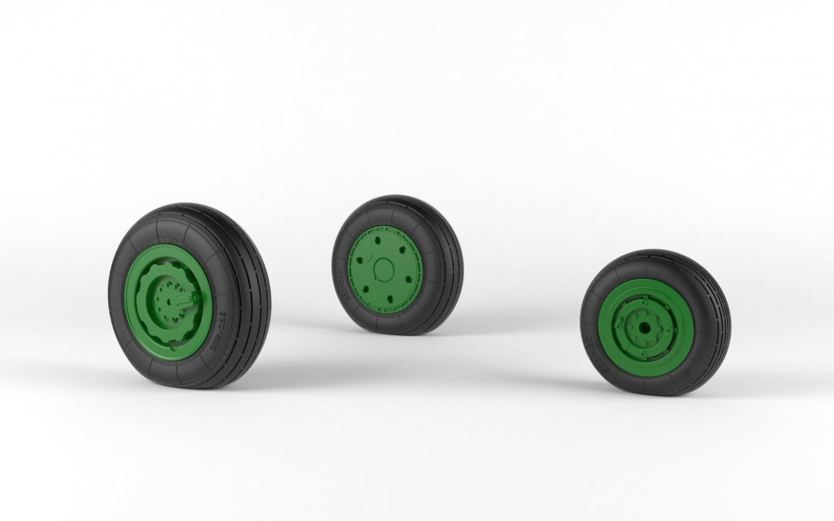 Armory Models AW48027 Mikoyan MiG-21 Fishbed wheels w/ weighted tires, early 1/48 – zdjęcie 6