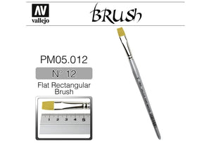 Vallejo PM05012 Brush Flat Rectangular Brush N12