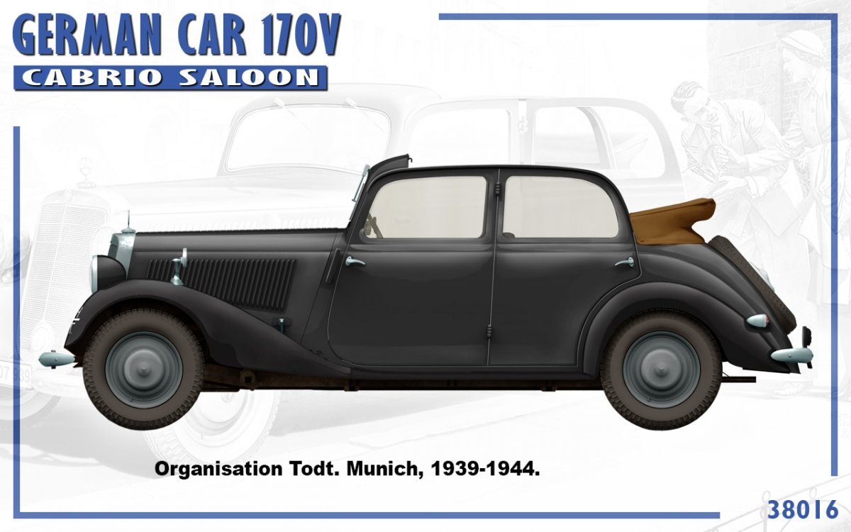 MiniArt 38016 GERMAN CAR 170V CABRIO SALOON 1/35 – zdjęcie 7