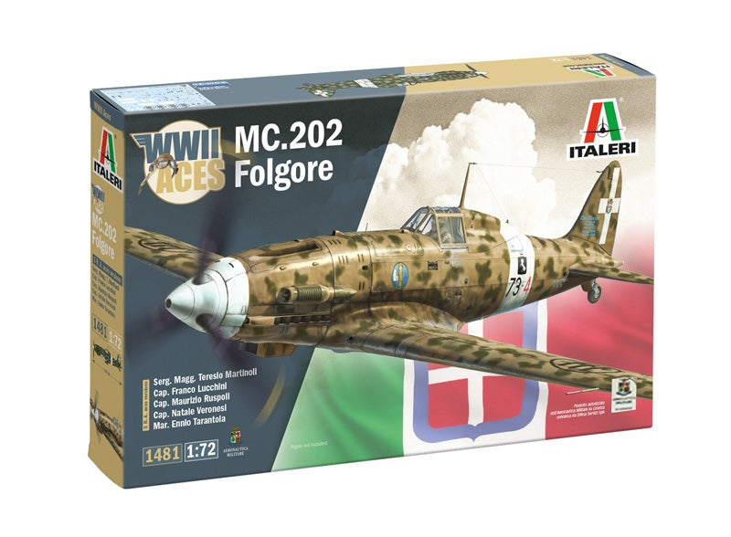 Italeri 1481 Macchi MC.202 Flogore "Aces" - 5 Regia Aeronautica Aces Versions 1/72