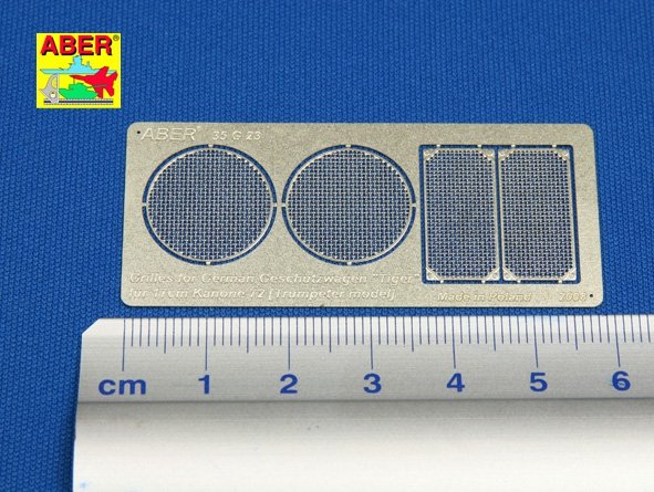 Aber 35G23 Grilles for german self proppeled gun Geschützwagen Tiger für 17cm Kanone 72 1/35 – zdjęcie 2