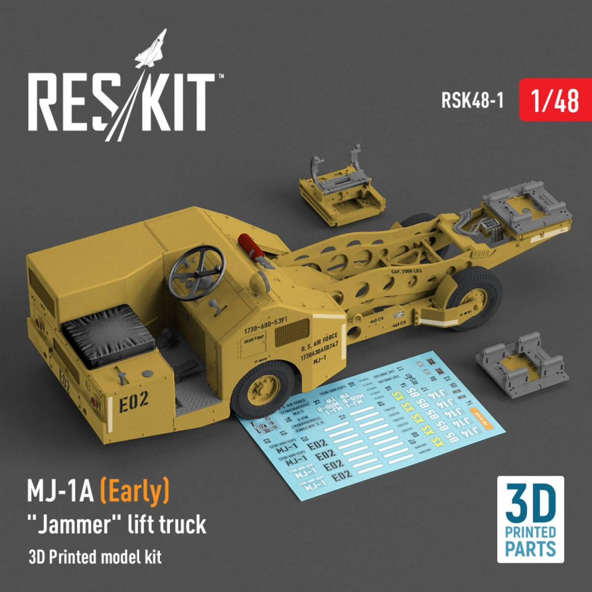 RESKIT RSK48-0001 MJ-1A (Early) "Jammer" lift truck (3D Printed model kit) 1/48