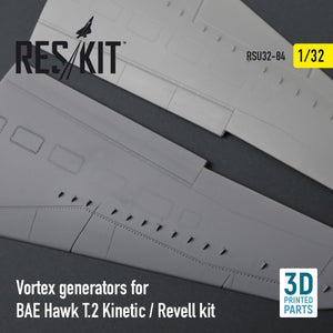 RESKIT RSU32-0084 VORTEX GENERATORS FOR BAE HAWK T.2 KINETIC / REVELL KIT (3D PRINTED) 1/32 – zdjęcie 2