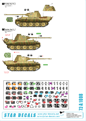 Star Decals 72-A1008 SS-Panthers (2) SS-Das Reich and 3. SS-Totenkopf. 1/72 – zdjęcie 2