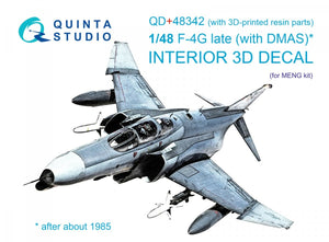 Quinta Studio QD+48342 F-4G late 3D-Printed &amp;amp; coloured Interior on decal paper (Meng) (with 3D-printed resin parts) 1/48