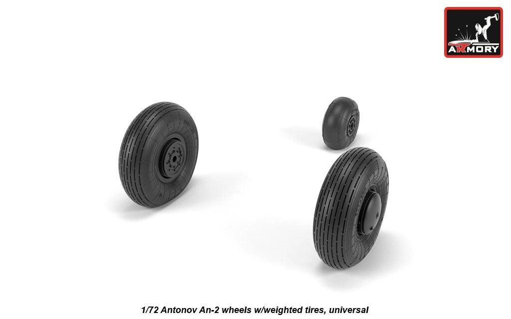 Armory Models AW72057 Antonov An-2/An-3 Colt wheels w/ weighted tires 1/72 – immagine 4
