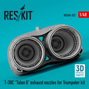 RESKIT RSU48-0322 T-38C &amp;quot;TALON LL&amp;quot; EXHAUST NOZZLES FOR TRUMPETER KIT (3D PRINTED) 1/48 – zdjęcie 2