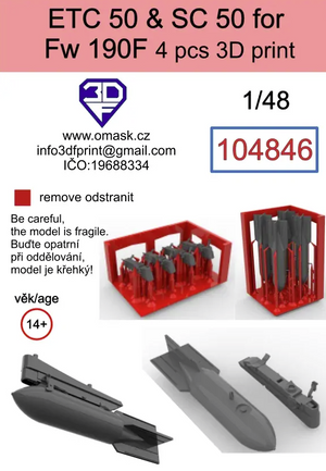Omask 104846 ETC50 + SC50 for Fw190F (4 pcs) 1/48 – zdjęcie 2