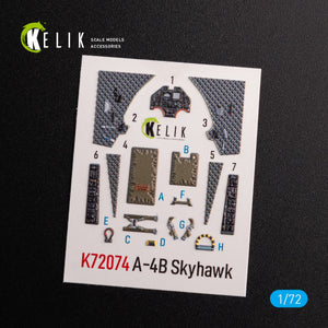 KELIK K72074 A-4B &amp;quot;Skyhawk&amp;quot; interior 3D decals for Hobby 2000/Fujimi kit 1/72 – zdjęcie 2