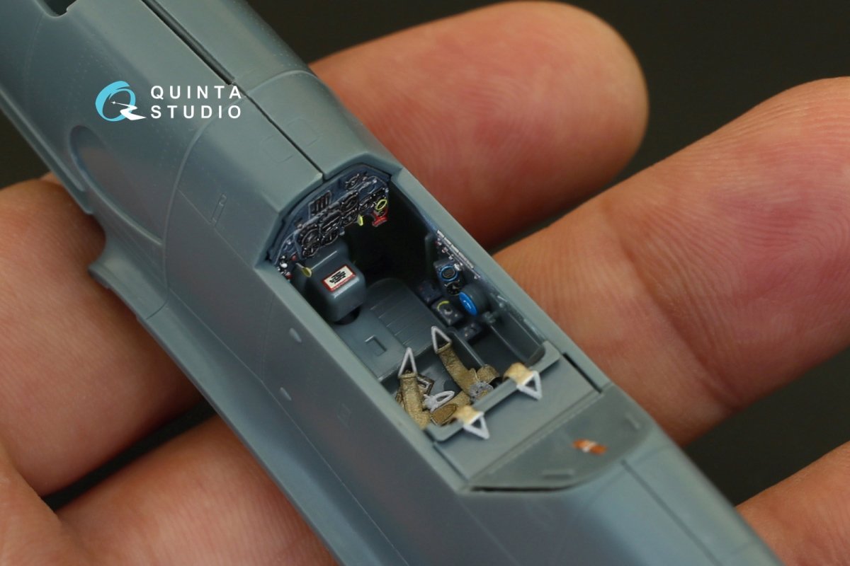 Quinta Studio QD48075 Bf-109G-2 3D-Printed &amp;amp; colored Interior on decal paper (for Eduard kit) 1/48 – image 6