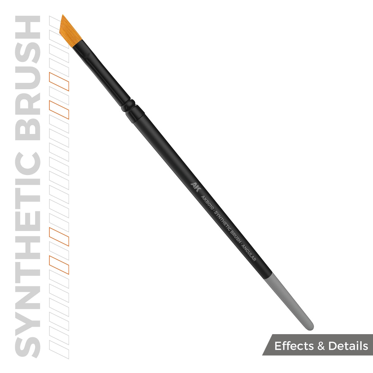 AK Interactive AKB010 AK SYNTHETIC BRUSH – ANGULAR – zdjęcie 3