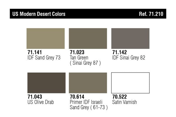 Vallejo 71210 IDF Army Colors 1957 (6x17ml) – image 2