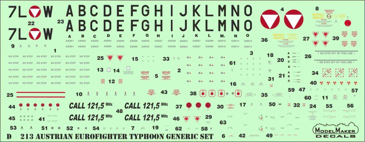 ModelMaker Decals D48216 Austrian Eurofighter Typhoon NATO Tiger Meet 2023 1/48 – zdjęcie 3