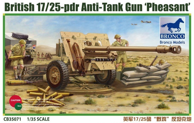 Bronco CB35071 British 17/25 pdr Anti-Tank Gun Pheasant 1/35