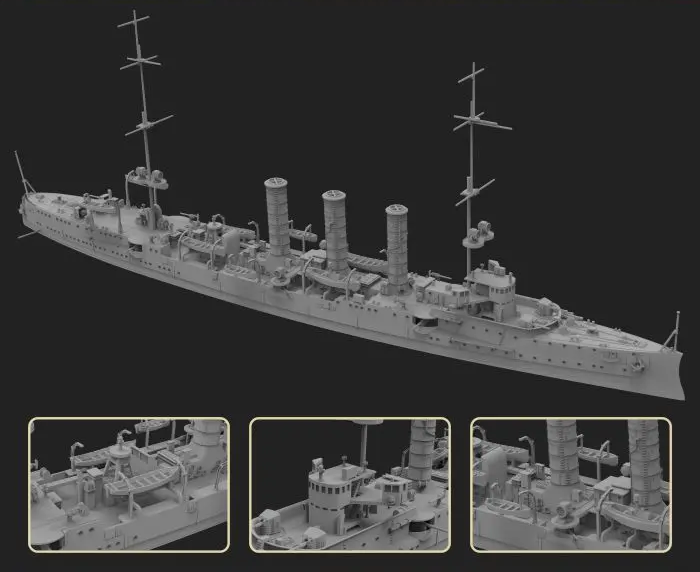 FlyHawk Model FH1307S SMS Dresden - Deluxe Edition 1/700 – zdjęcie 2