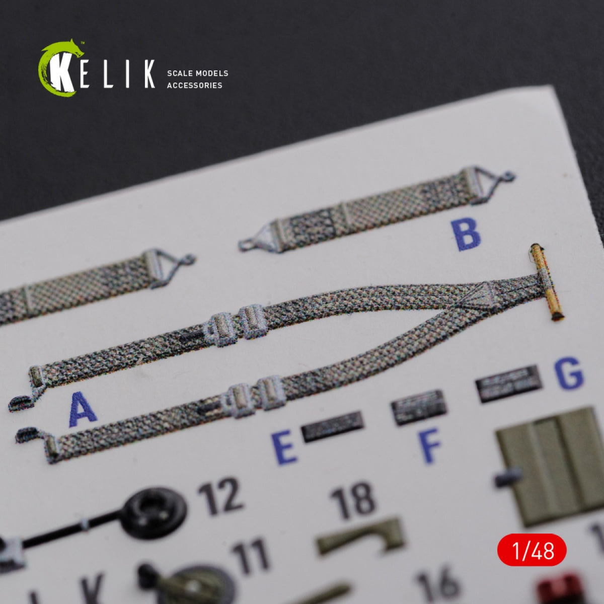 KELIK K48086 P-40N interior 3D decals for Academy kit 1/48 – zdjęcie 5