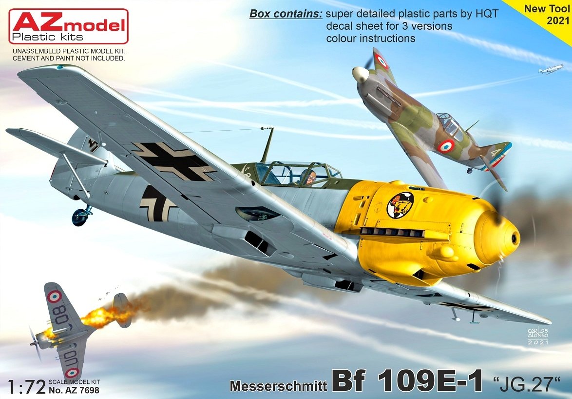 AZ Model AZ7698 Bf 109E-1 “JG.27” 1/72