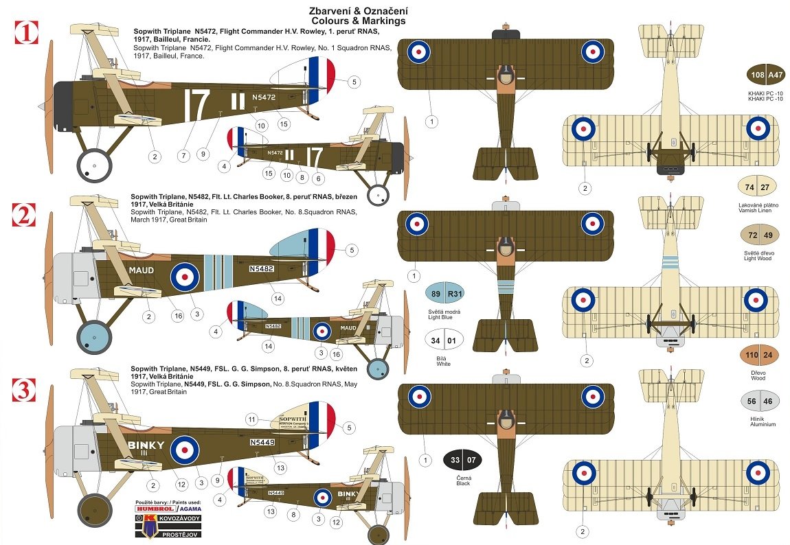 Kovozavody Prostejov KPM0183 Sopwith Triplane Aces 1/72 – zdjęcie 2
