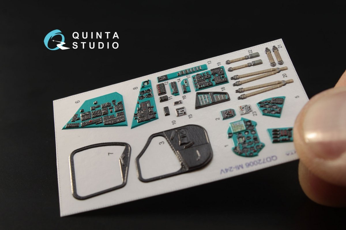 Quinta Studio QD72006 Mi-24V 3D-Printed &amp;amp; coloured Interior on decal paper (for Zvezda kit) 1/72 – zdjęcie 6