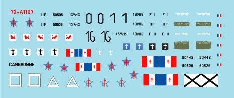 Star Decals 72-A1107 French Fighting Vehicles in Africa # 2 FFL - Forces Francaises Libres 1/72 – zdjęcie 2