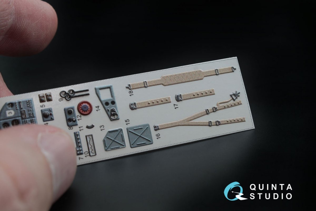Quinta Studio QD48020 IL-2 3D-Printed &amp;amp; coloured Interior on decal paper (for Tamiya kit) 1/48 – Bild 6