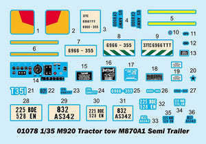 Trumpeter 01078 M920 Tractor tow with M870A1 semitrailer 1/35 – image 5