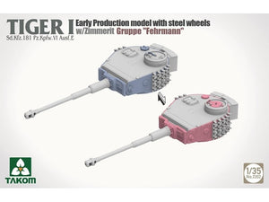 Takom 2202 Tiger I Sd.Kfz.181 Pz.Kpfw.VI Ausf.E - Early-Production Model With Steel Wheels And Zimmerit, Gruppe &amp;#39;Fehrmann&amp;#39; 1/35 – zdjęcie 4