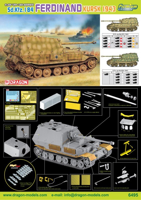 Dragon 6495 Sd.Kfz.184 Ferdinand - Kursk 1943 1/35 – image 3