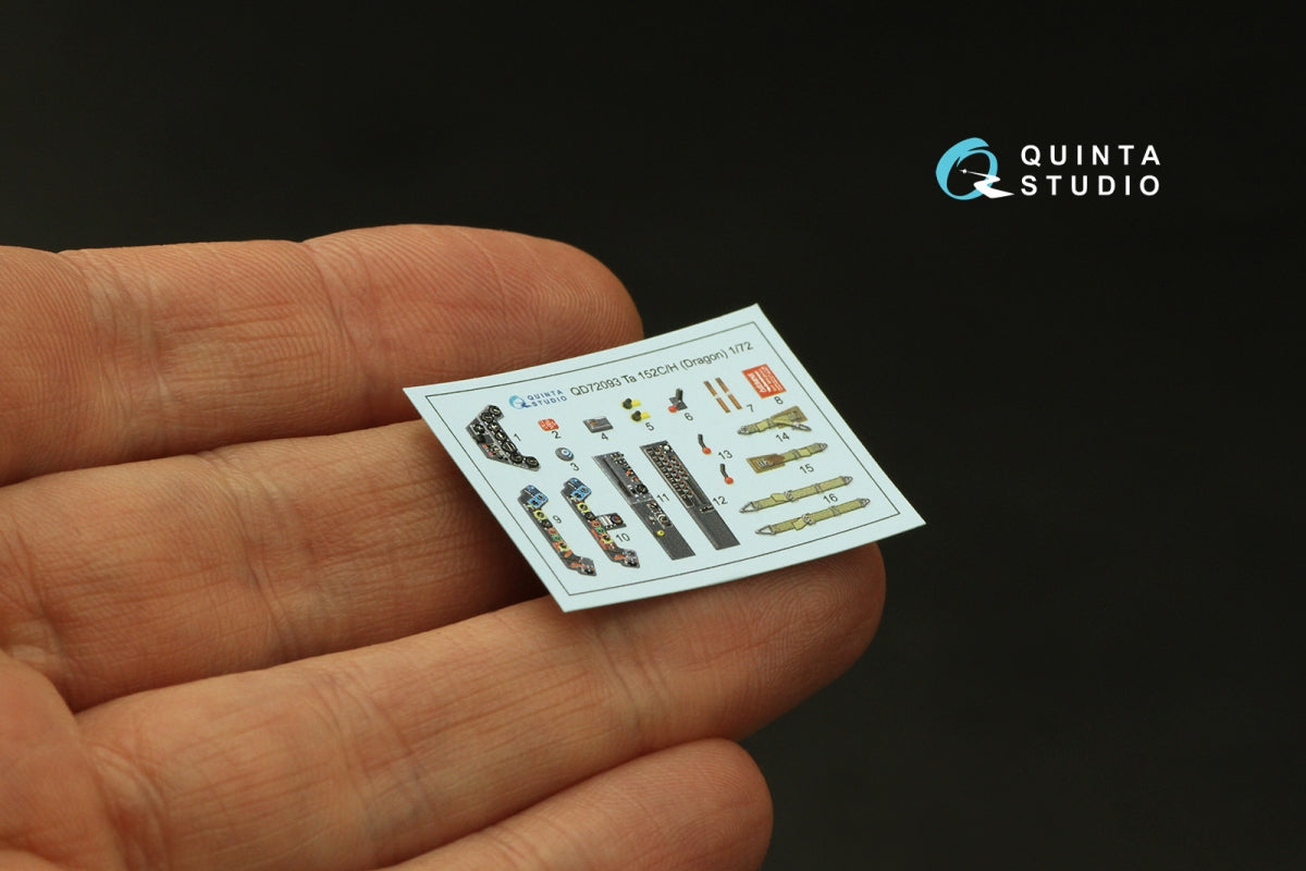 Quinta Studio QD72093 Ta 152C/H 3D-Printed &amp;amp; coloured Interior on decal paper (Dragon) 1/72 – zdjęcie 5