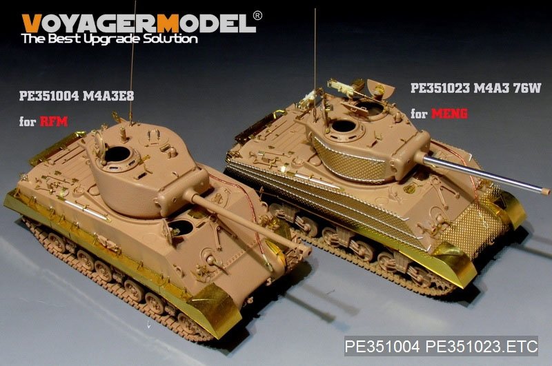 Voyager Model PE351023 WWII US M4A3 (76) w Mid Tank Basic For MENG TS-043 1/35 – zdjęcie 18