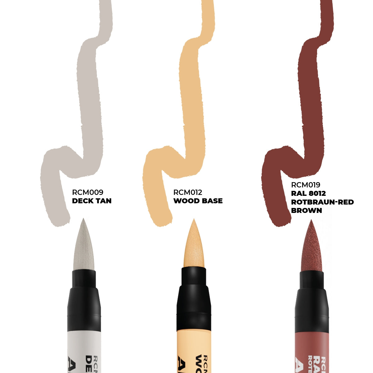 AK Interactive RCM104 SHIPS AND DECKS – RC MARKERS SET RCM009 RCM012 RCM019