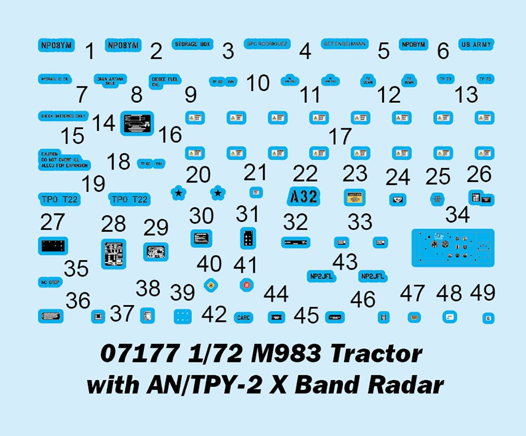 Trumpeter 07177 M983 Tractor &amp;amp; AN/TPY-2 X Band Radar 1/72 – zdjęcie 3