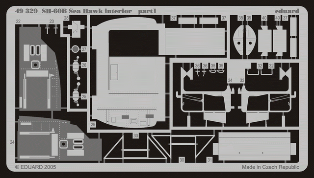 Eduard 49329 SH-60B interior 1/48 Italeri – zdjęcie 2