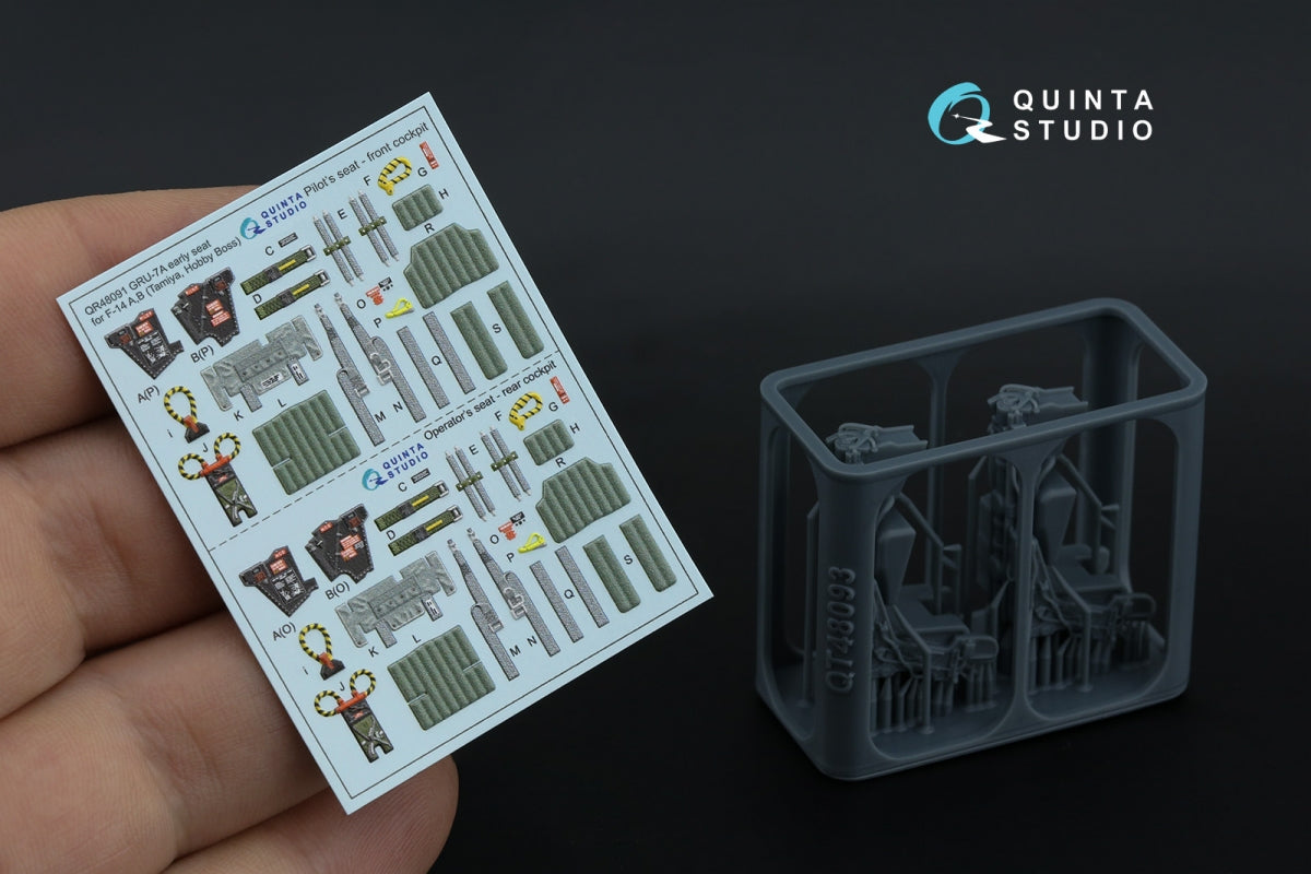 Quinta Studio QR+48091 GRU-7A early, 2 ejection seats for F-14 A (Tamiya, Hobby Boss) 1/48 – zdjęcie 4