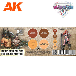 AK Interactive AK1075 WARGAME COLOR SET. BASIC SKIN COLORS. 4x17 ml – zdjęcie 2