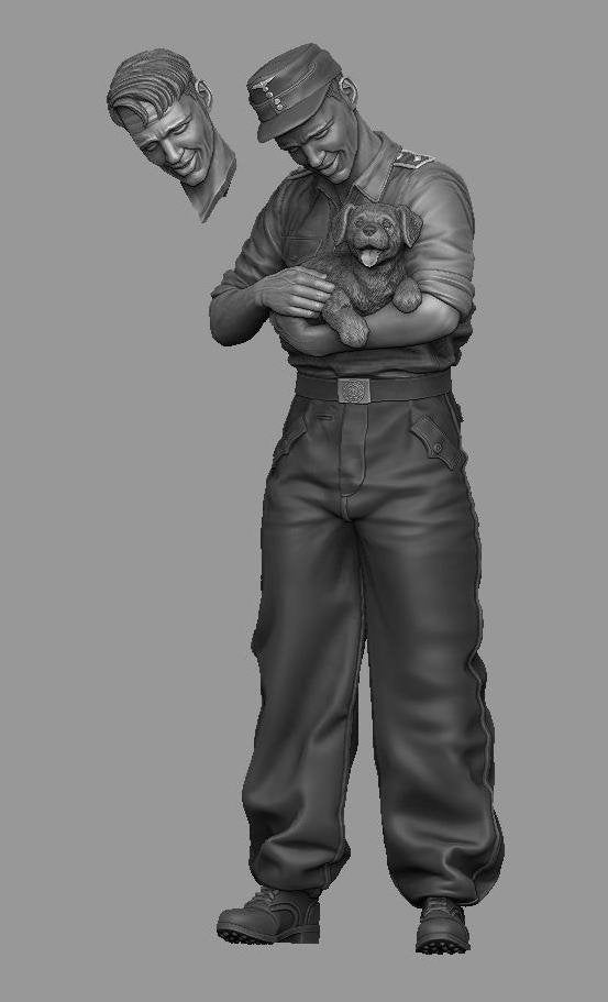 Panzer Art FI35-120 StuG driver with puppy 1/35 – image 2