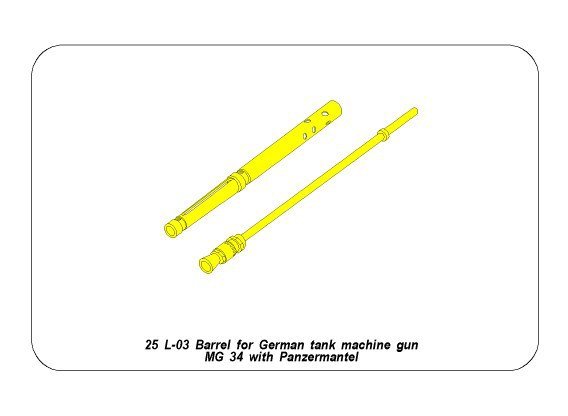 Aber 25L-03 Turned barrel for German tank machine gun MG34 1/25 – zdjęcie 8